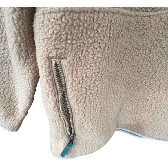 Patagonia Women's Size XL Retro Pile 1/4-Zip Tan Camel Pullover Fleece Jacket - Picture 4 of 10